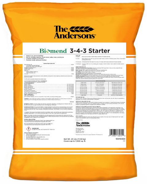 Biomend® 3-4-3 Starter - 25 lb Bag - Fertilizer